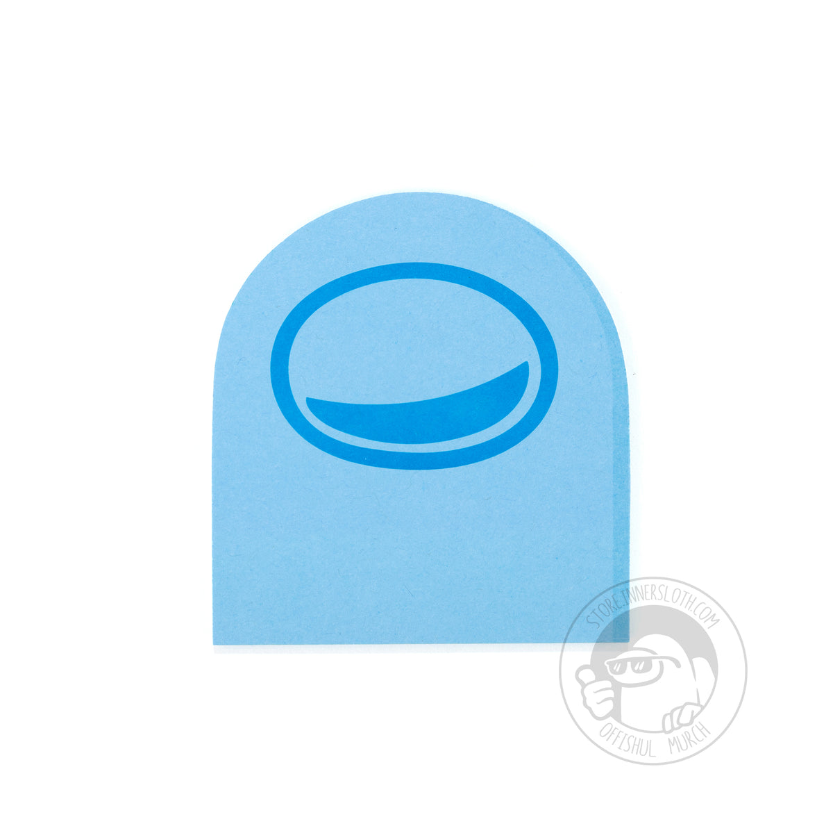 A product photo of the blue pack of Crewmate Post-It Notes.