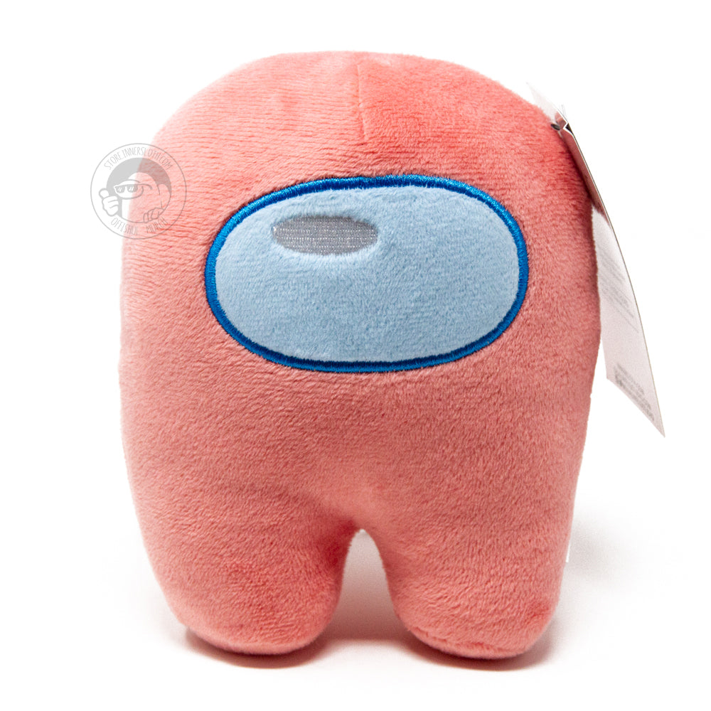 A front view product photo of the coral Among Us: Crewmate Plush by Frisk Wolfie standing. 