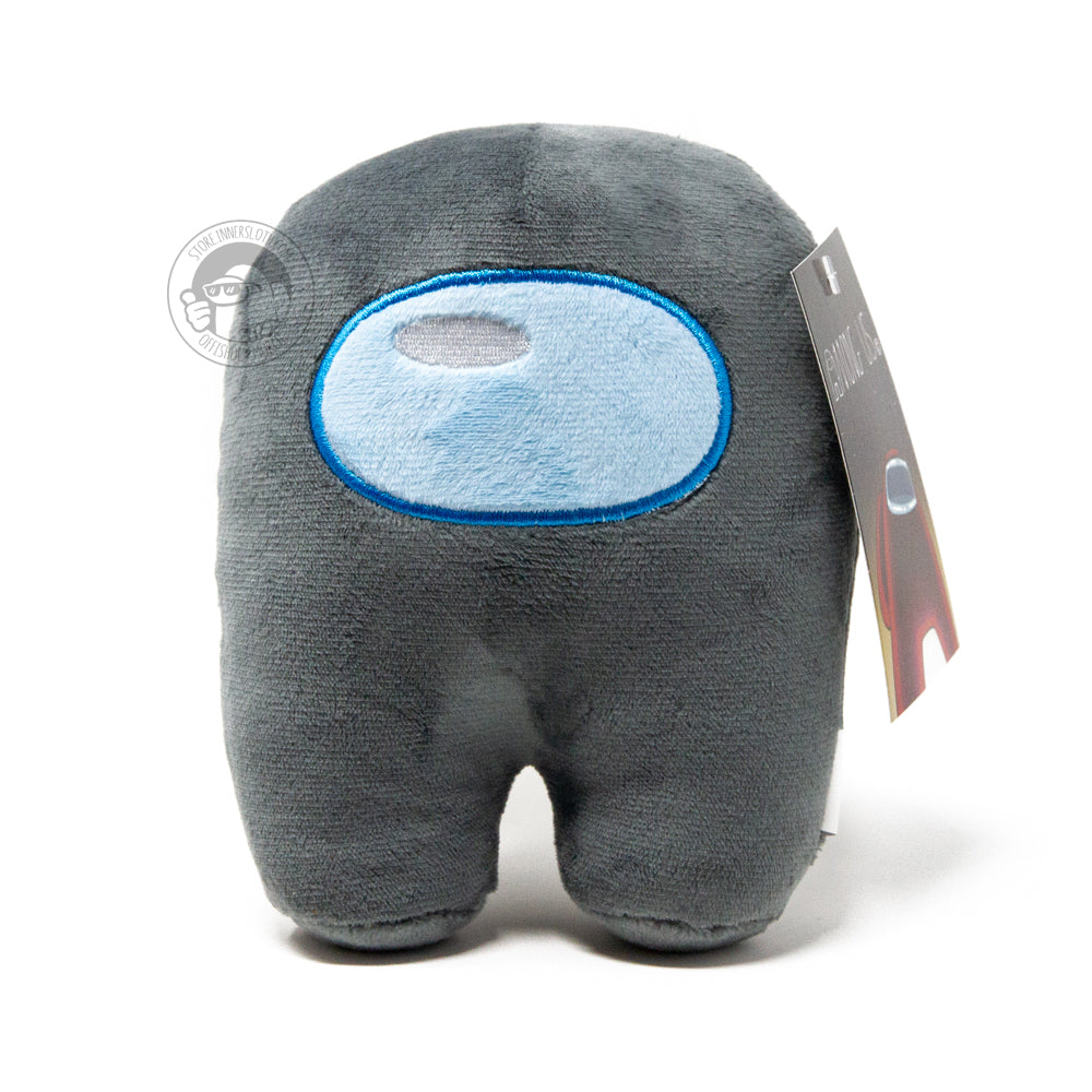 A front view product photo of the grey Among Us: Crewmate Plush by Frisk Wolfie standing.