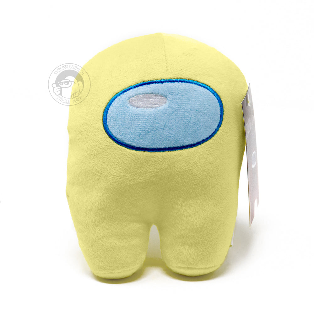 A front view product photo of the banana Among Us: Crewmate Plush by Frisk Wolfie standing. 