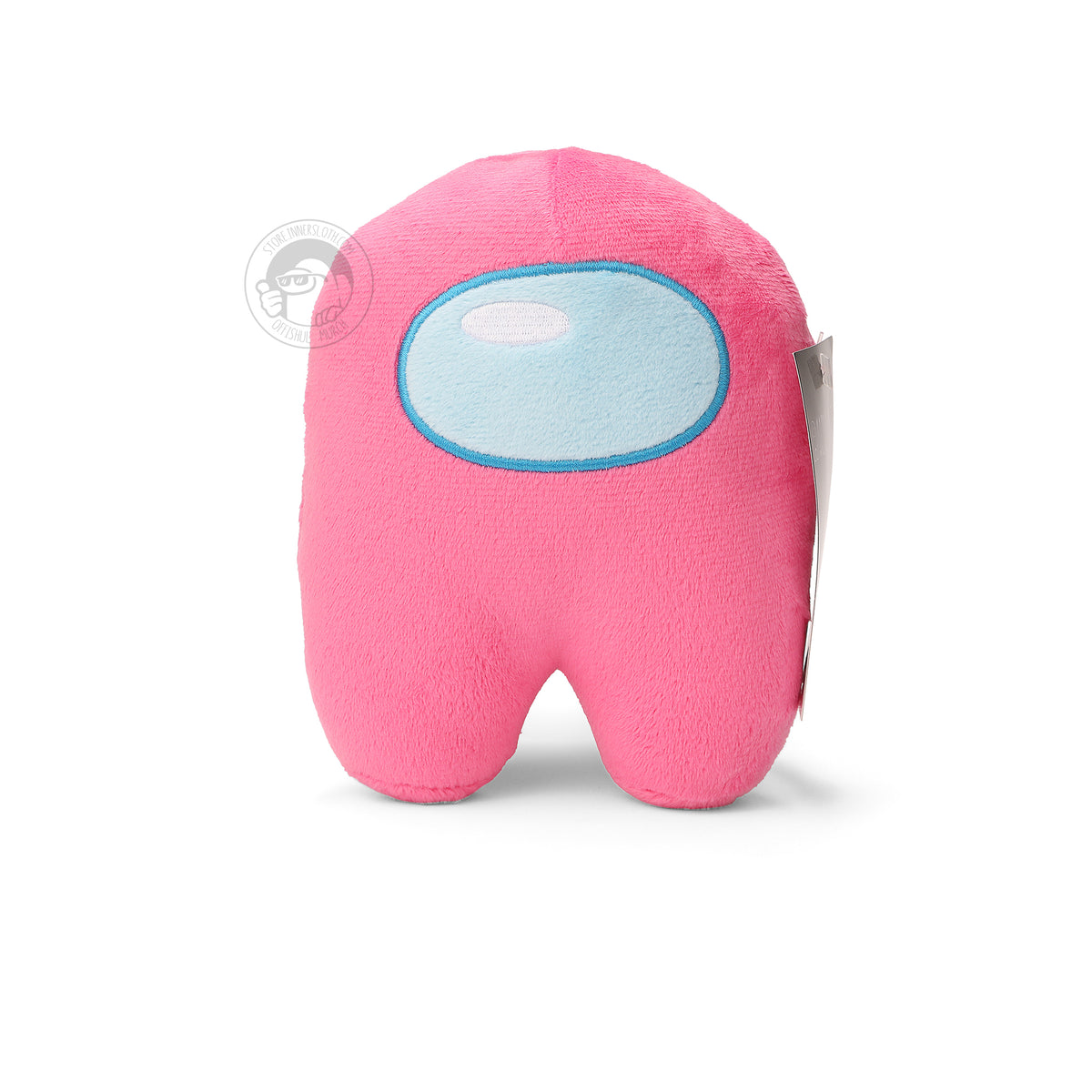 A front view product photo of the pink Among Us: Crewmate Plush by Frisk Wolfie standing. 