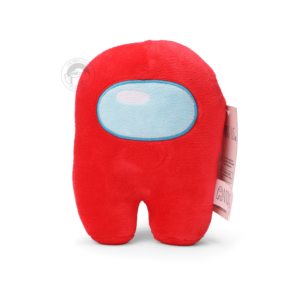 A product photo of the red Among Us: Crewmate Plush by Frisk Wolfie standing from the front. 