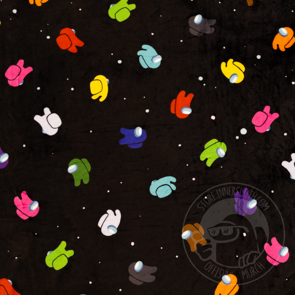 A close up of the Crewmate &quot;Space Party&quot; pattern.